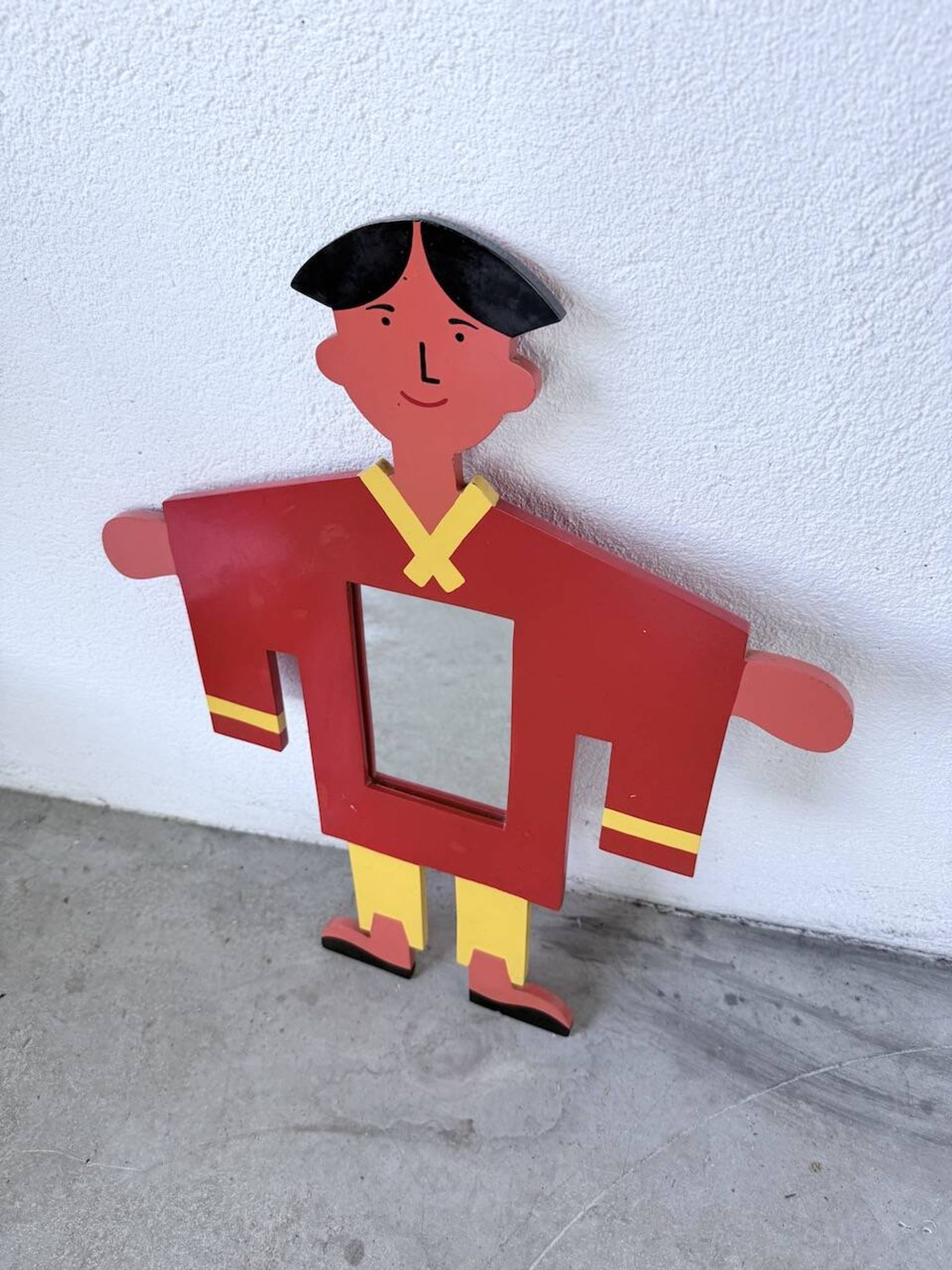 Child's character painted wooden mirror