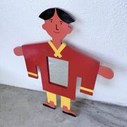 Child's character painted wooden mirror