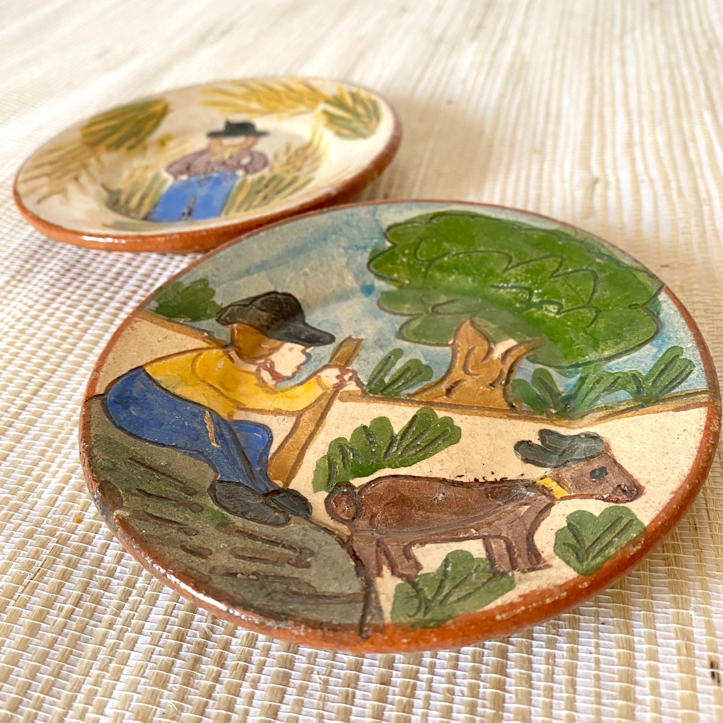 Decorative terracotta plates, Brittany