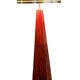 Vintage 80s design floor lamp in leather and brass.