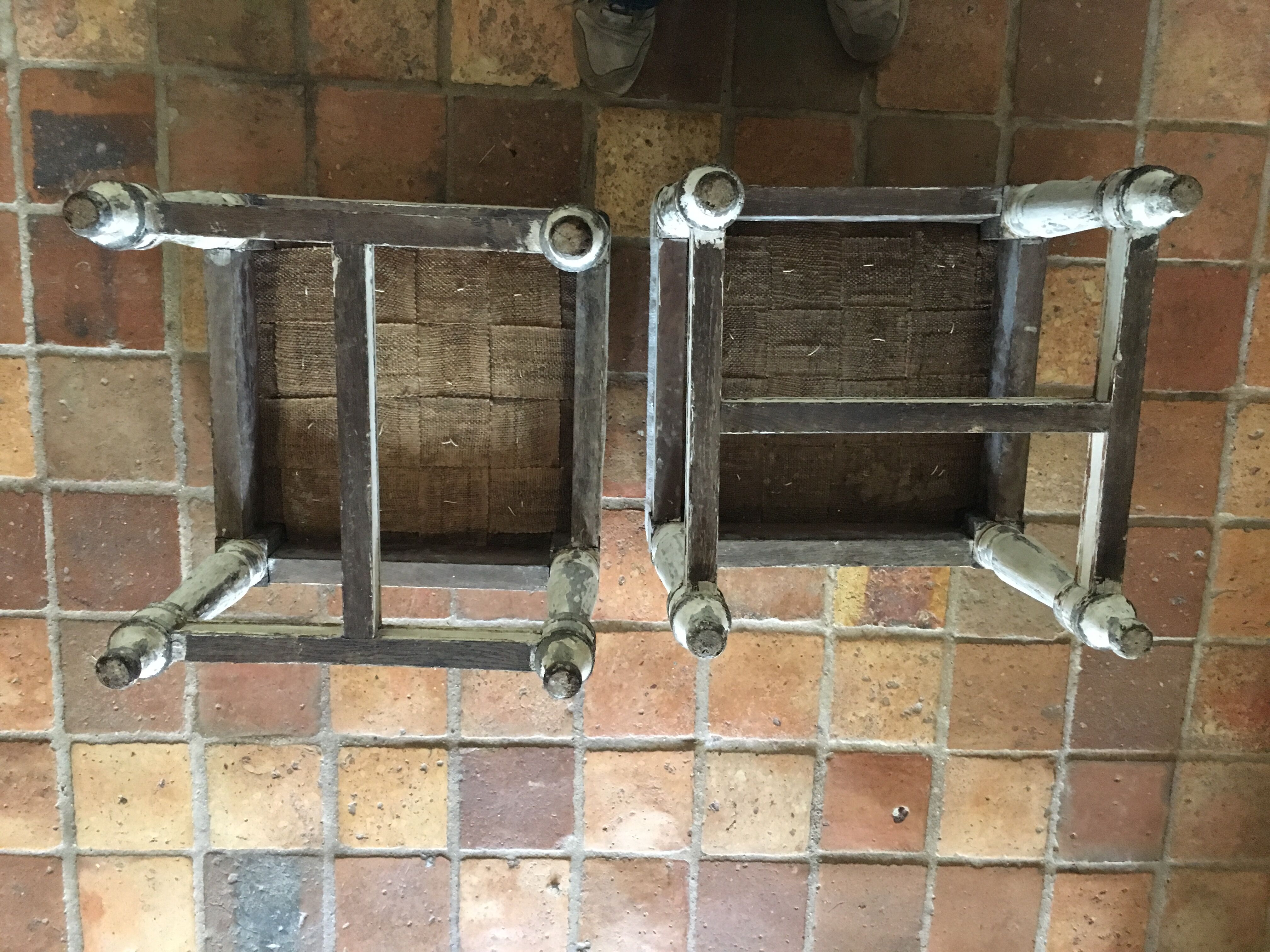 Pair of Louis XVI style stools