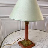 Pink lamp in marble and bronze years 30-40