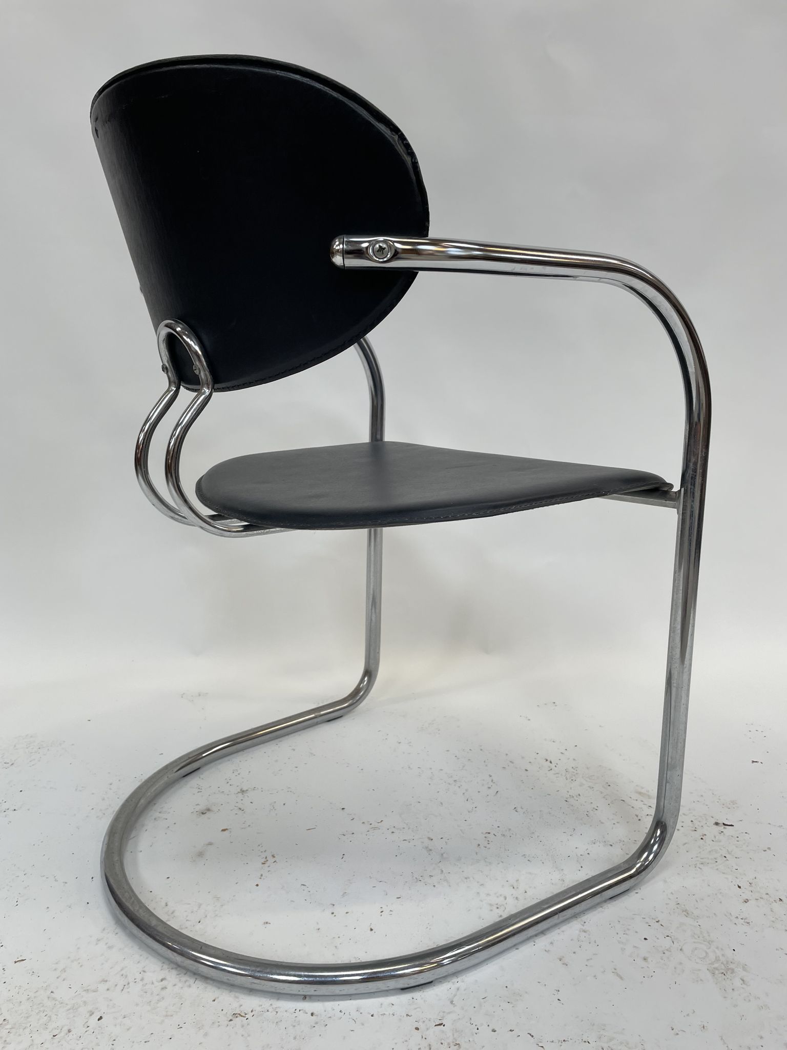 Vintage dining chair effezeta made in Italy design chrome