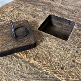 Rustic brutalist oak Coffee table