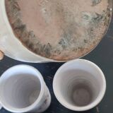 Pierlot 60s enamelled stoneware orangeade service