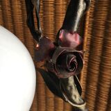 Footlight with opaque crystal globes.