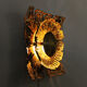 Swedish Brutalist Brass Flower wall lamp by Ingemar Alinder, Lerum 1980s