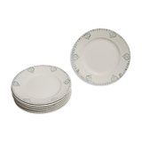 Lot de 10 assiettes plates en terre de fer