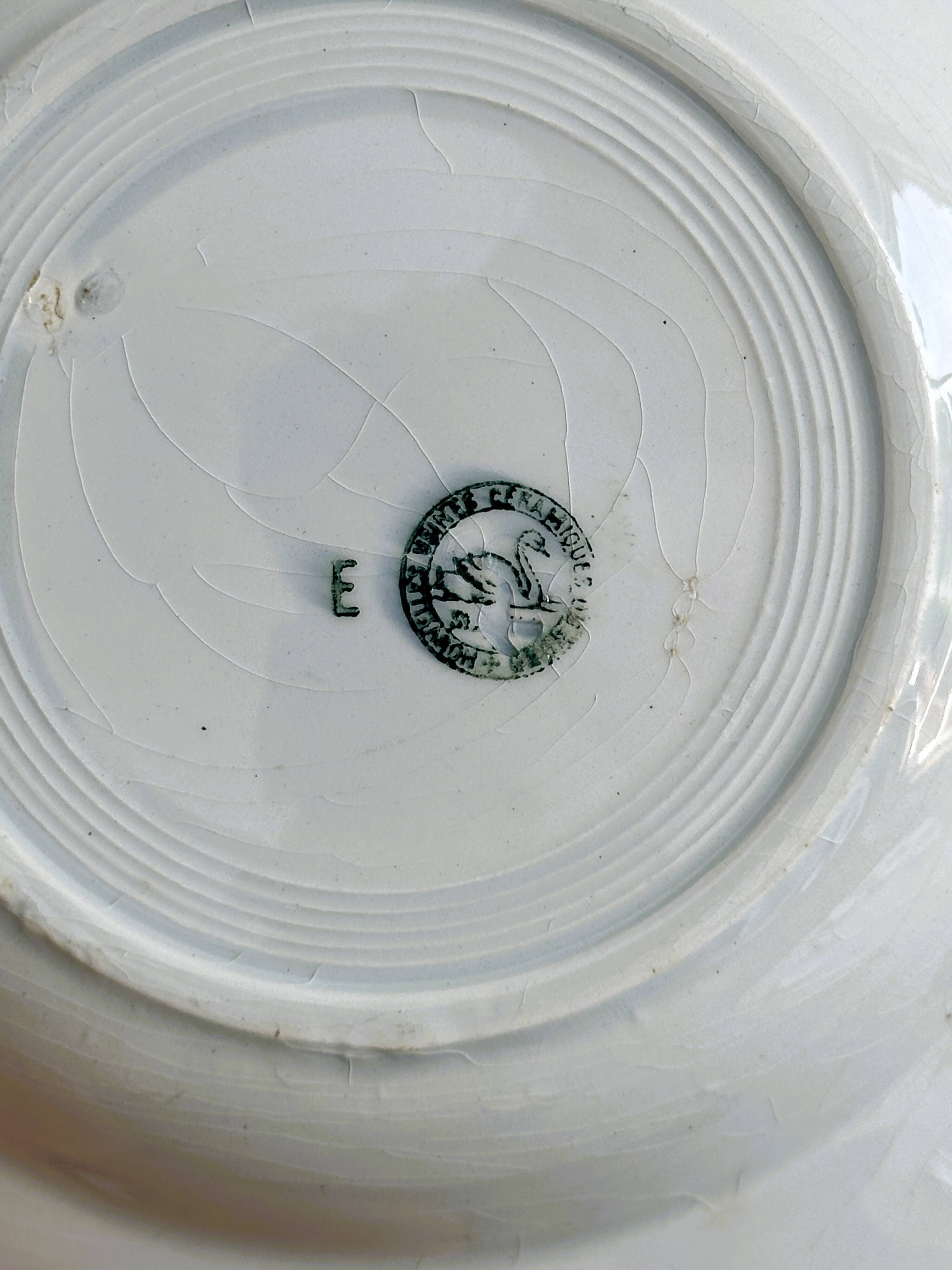 5 iron earthenware soup plates