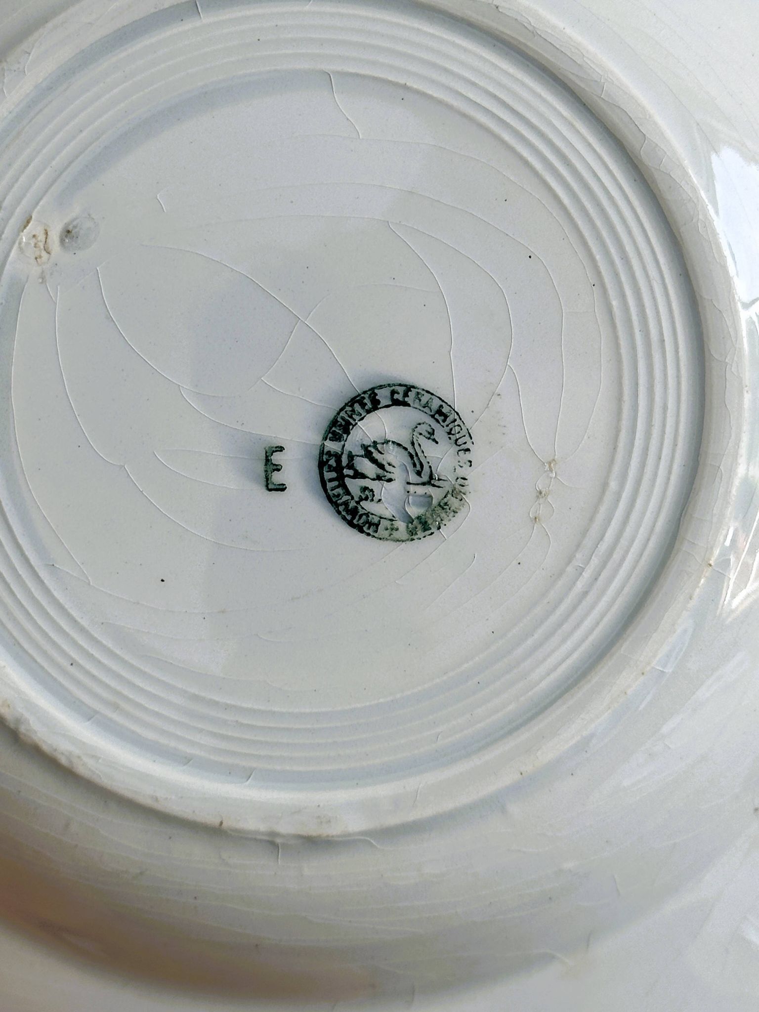 5 iron earthenware soup plates