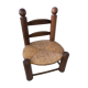 Solid wood straw chair