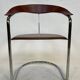 Set of 4 design cantilever chairs cognac leather and chrome design