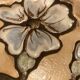 Ceramic plate, flower decoration, monogram to be identified on the back