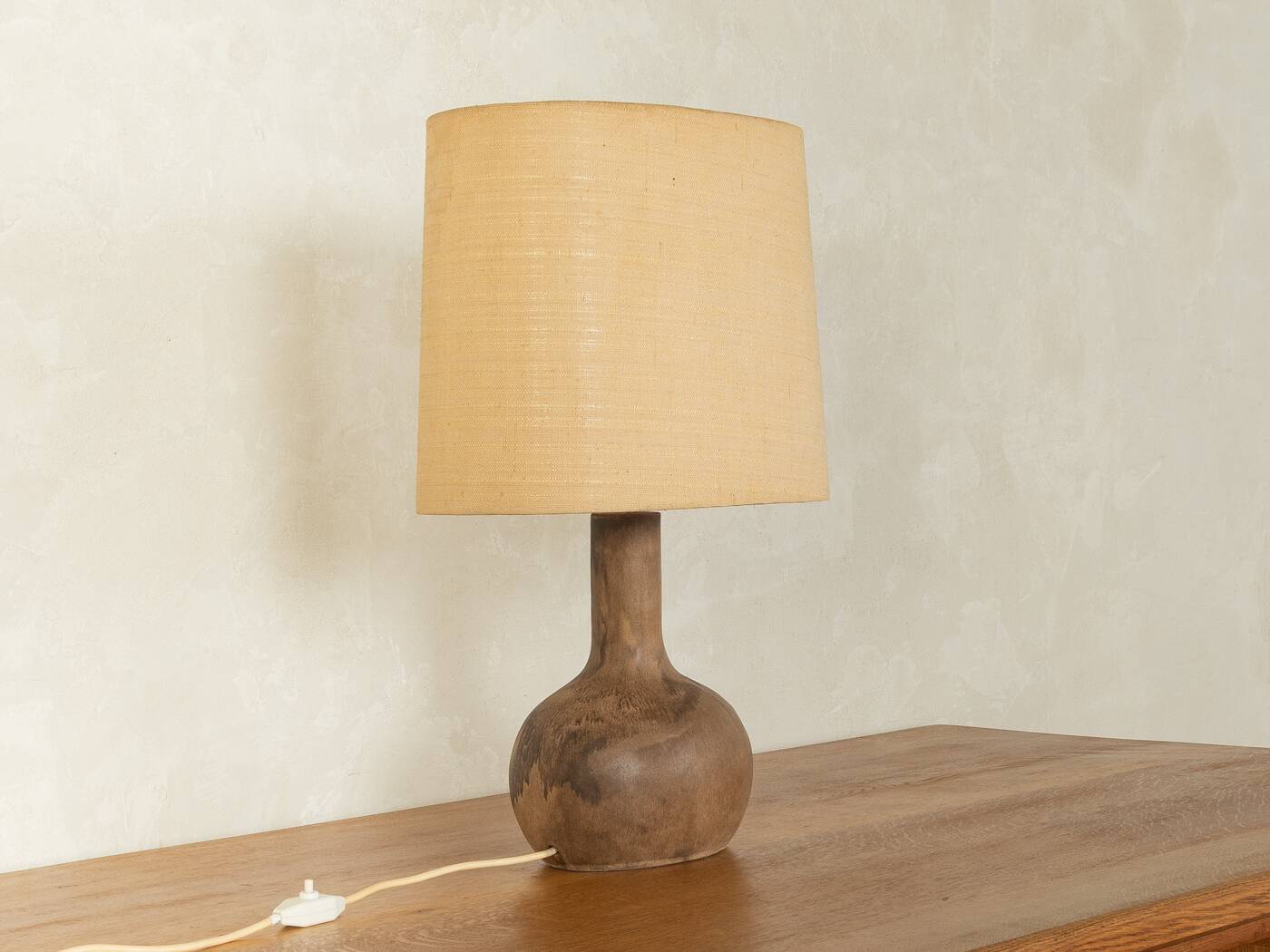 1970s Table Lamp with Ceramic Base