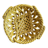 Vintage woven ceramic basket