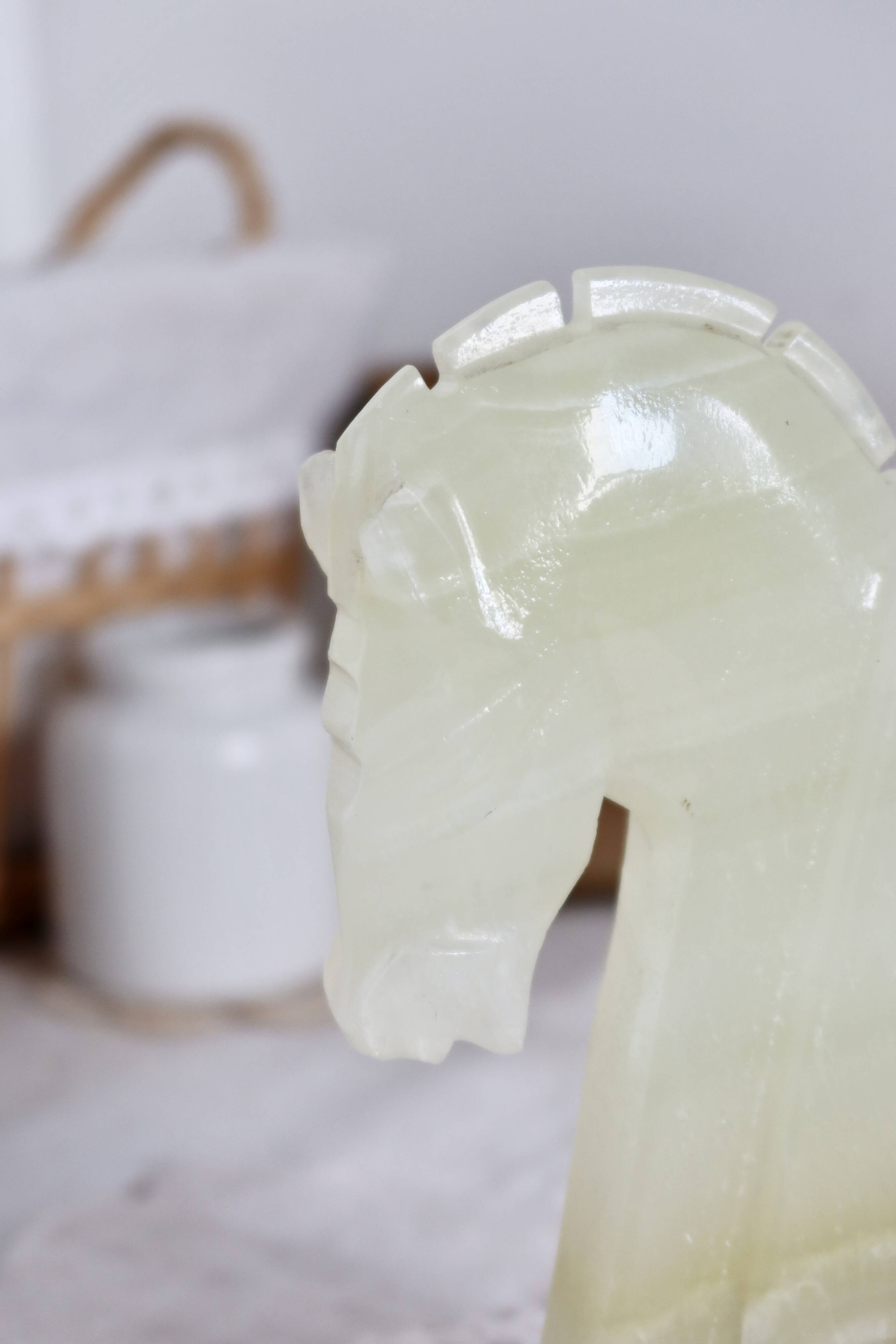 Vintage Onyx Bookend - Horse