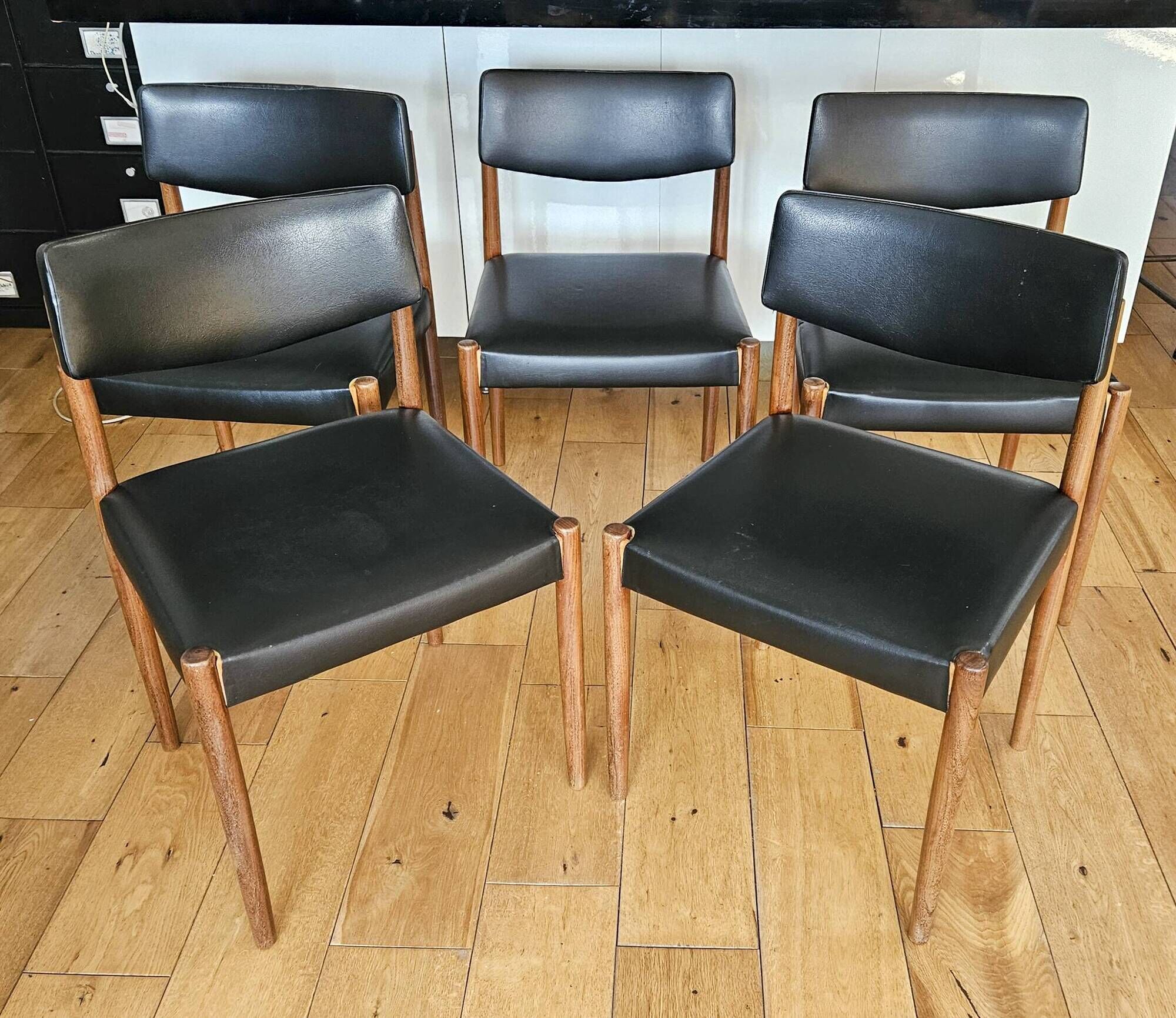 Set of 5 vintage "Scandinavian" chairs Zetel Behaagt / BeHaegel