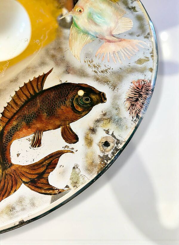 Miroir attribué Fornasetti Italie circa 1950