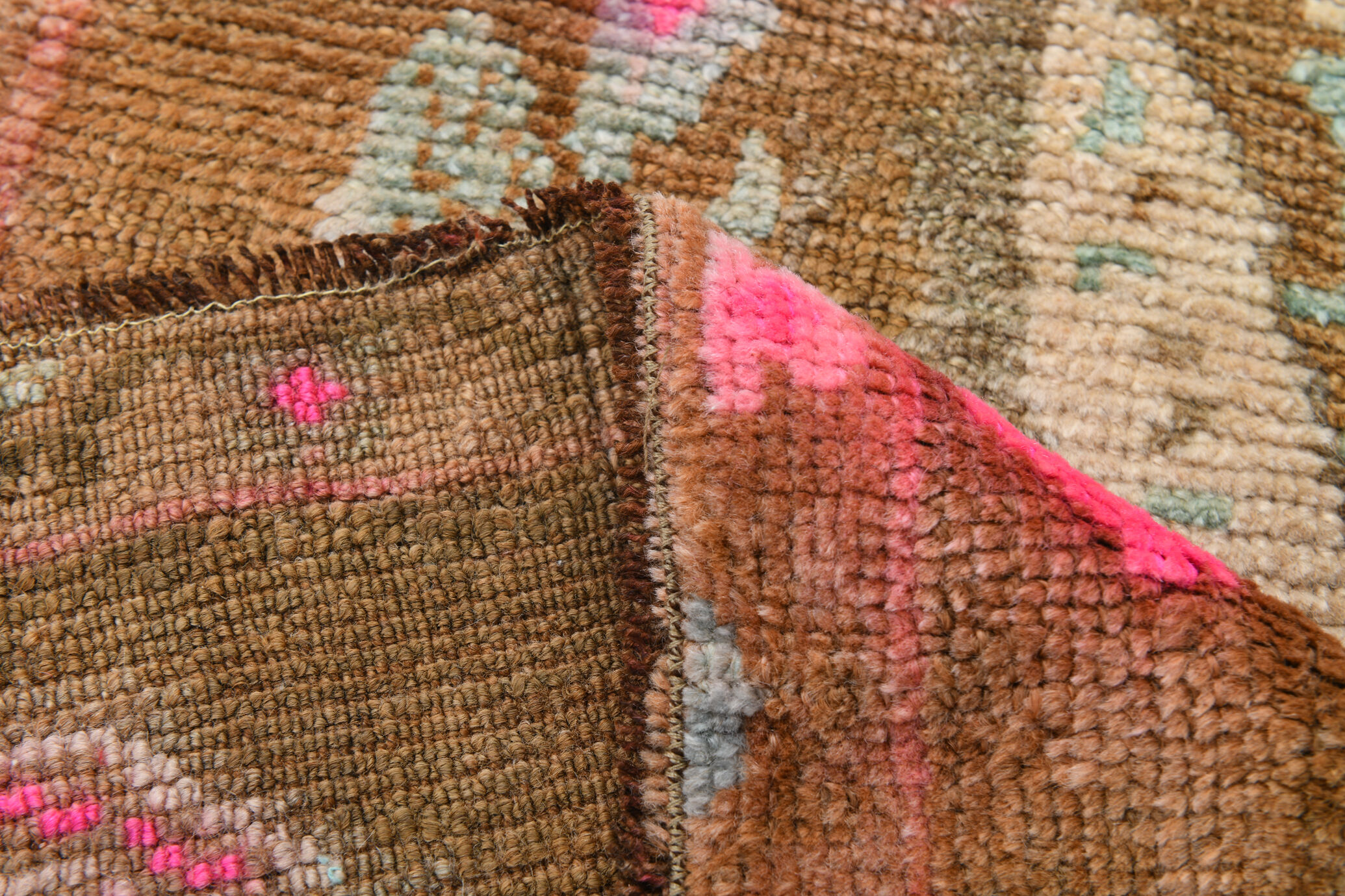 2x3 Brown and Pink Door Mat Rug, 88x56Cm FREE SHIPPING