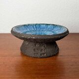 Mid-century modern pottery candlestick by Else and Henry Nielsen for Henri Keramik, 1960s.