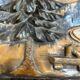 Carved wooden wall panel Black Forest Chalet mountain Switzerland Germany