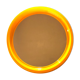Vintage orange round mirror 31cm