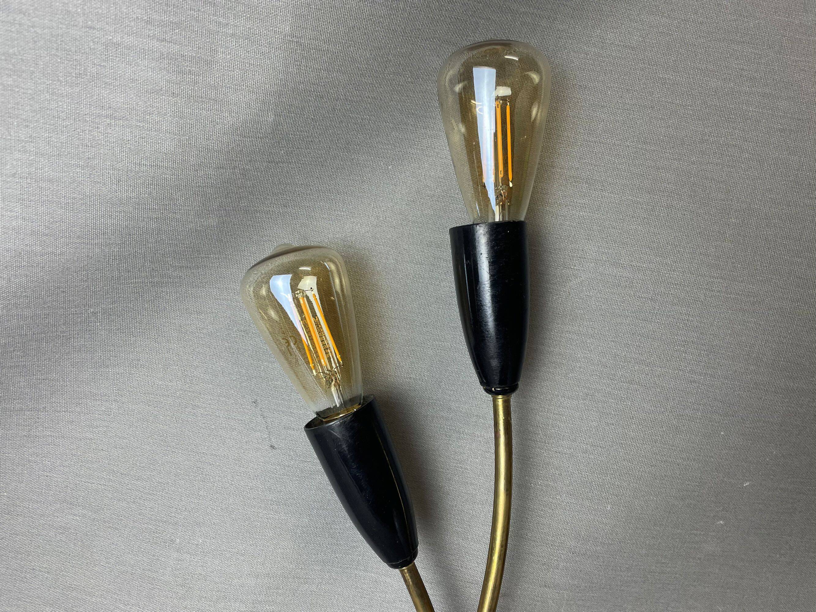 Mid Century double sconce wall lamp