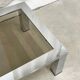 Rectangular coffee table in chromed metal and smoked glass, circa 1970