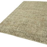 Hand-knotted vintage turkish beige carpet 181 cm x 294 cm