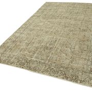 Hand-knotted vintage turkish beige carpet 181 cm x 294 cm
