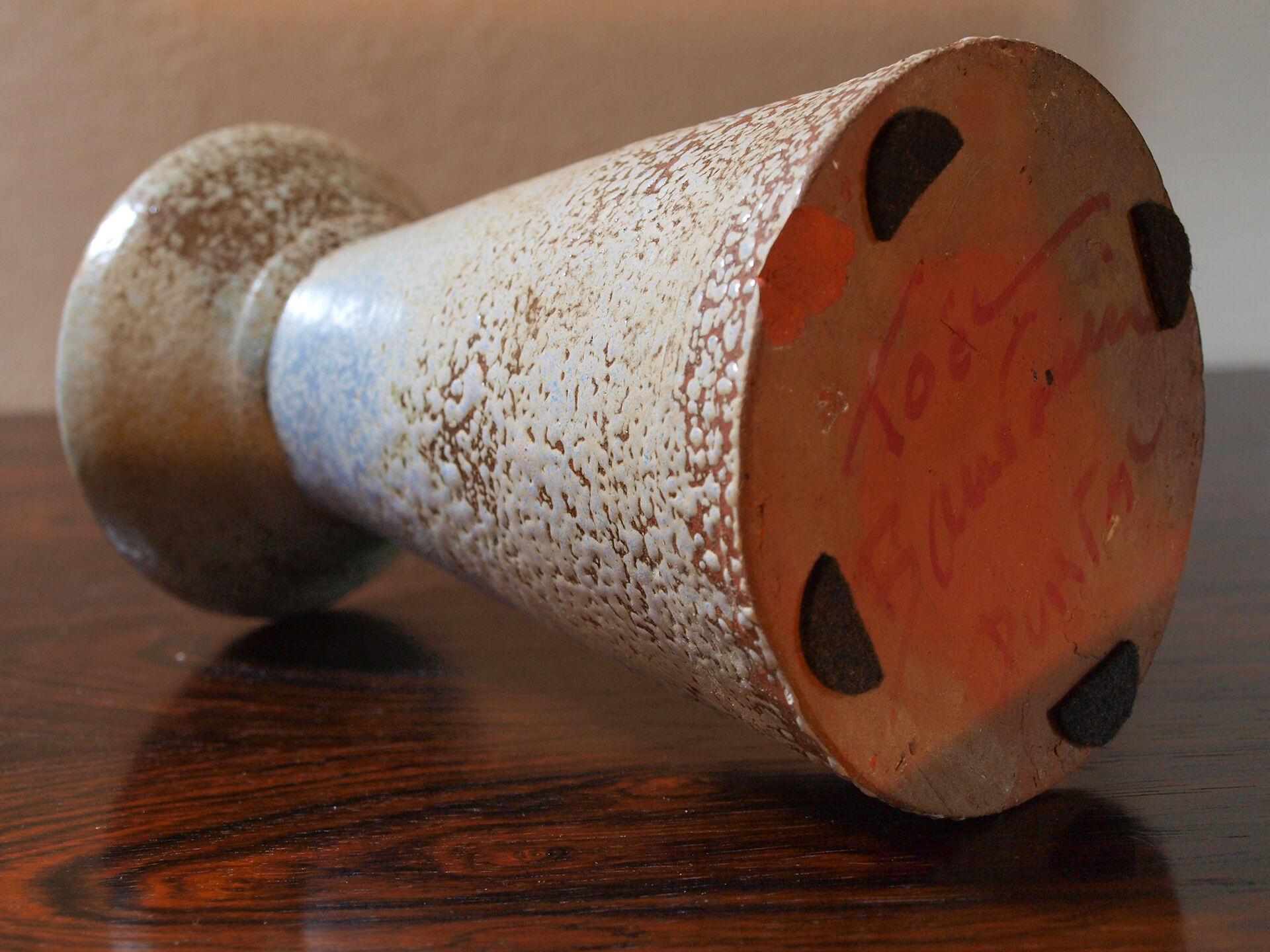 Brutalist diabolo vase by Joël Baudoin, 60s