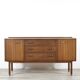 Midcentury G Plan 'E Gomme' Sideboard In Walnut And Brass. Vintage Modern /