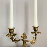 Gilded bronze candlesticks with moving branches decorated with acanthus leaves