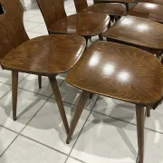 Set of 8 vintage Baumann bistro chairs from the 1970s.