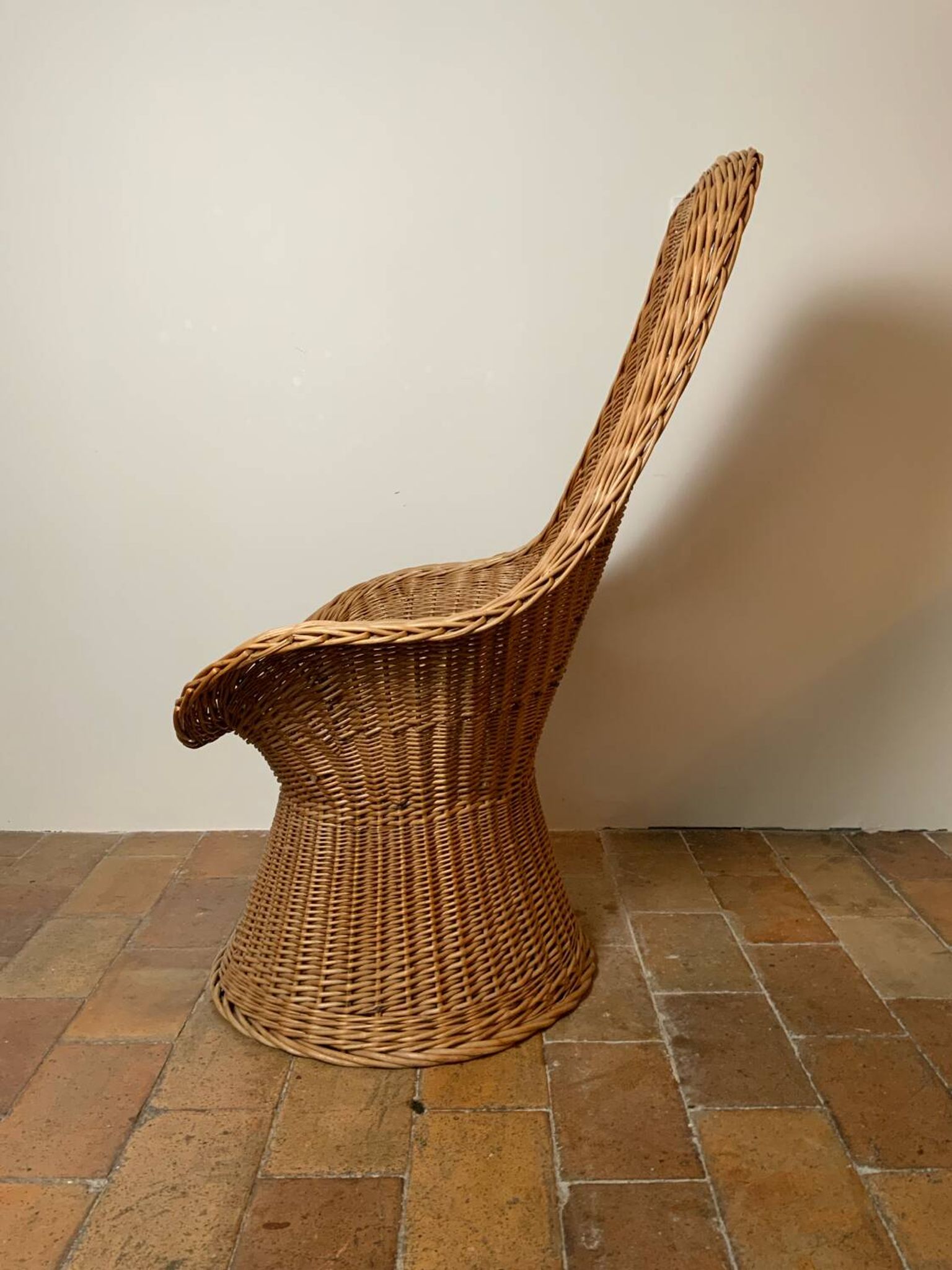 Fauteuil en osier tressé