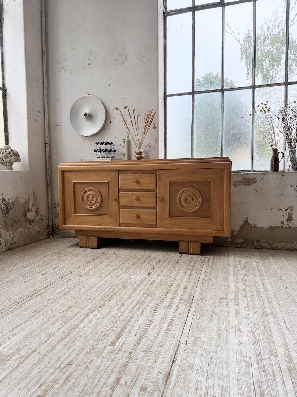 Enfilade storage unit oak Art Deco 1940 Dudouyt