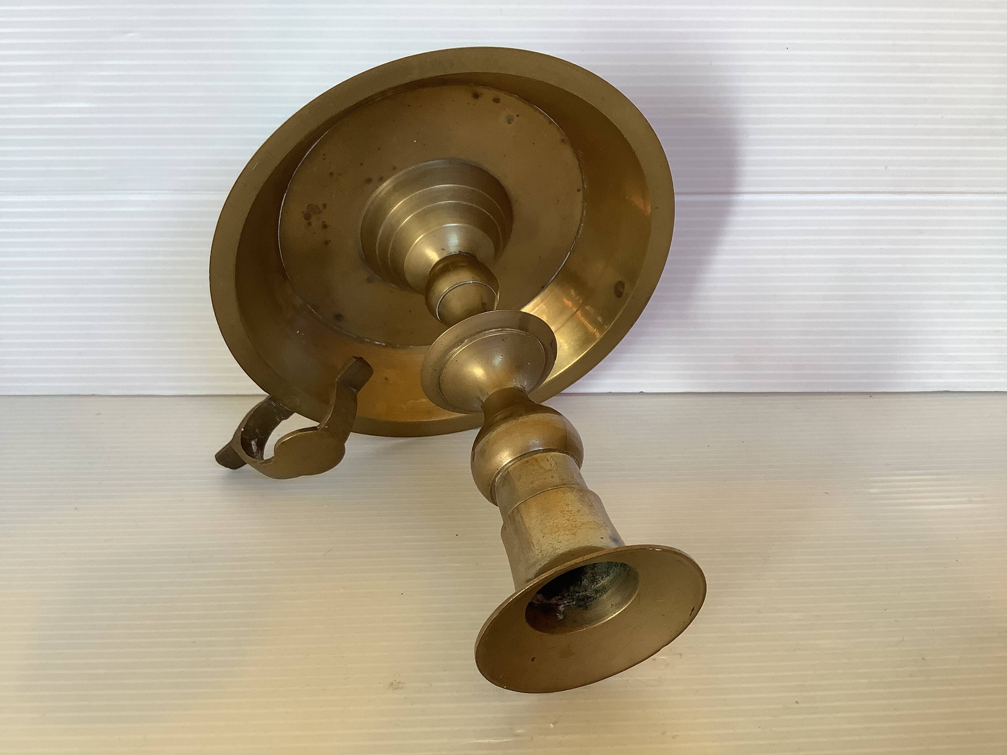 Brass cellar rat candle holder