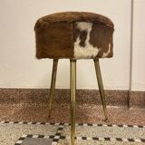 Tripod cowhide stool