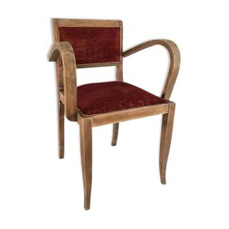1940s velvet bridge chair
