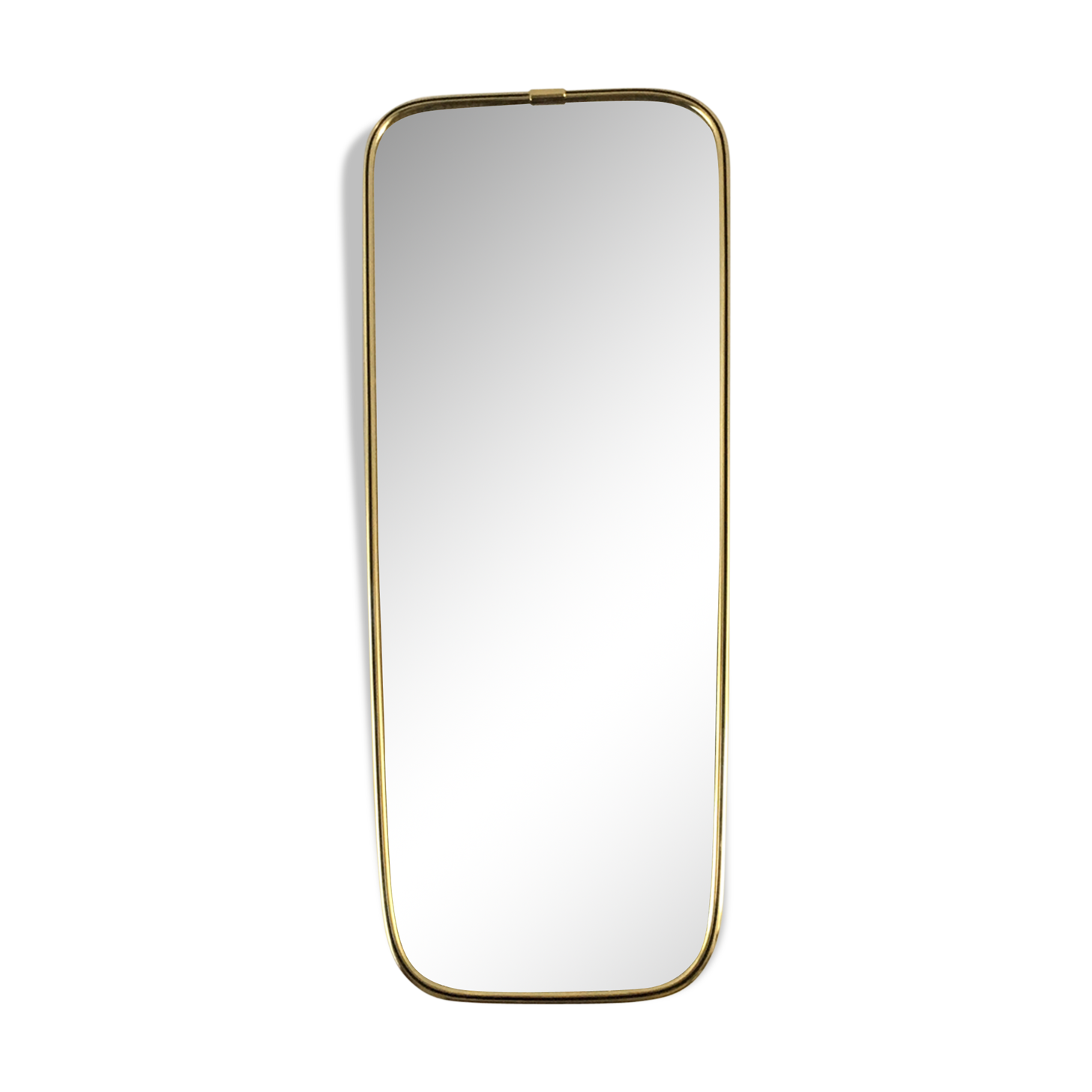 Asymmetrical mirror gold metal 60s