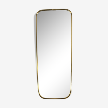 Miroir asymétrique métal doré années 60