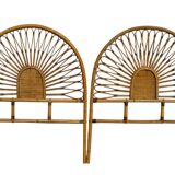 Set of 3 rattan headboards, France 60s