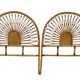 Set of 3 rattan headboards, France 60s