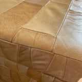 Banc pouf coffre en cuir patchwork  De Sède