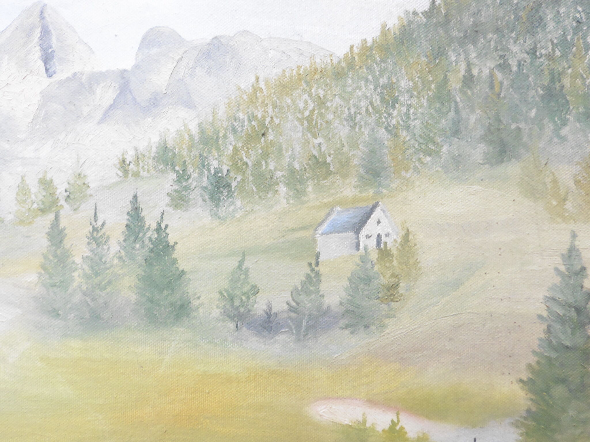 Oil on canvas "Mountain landscape"