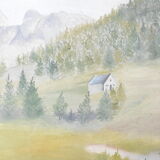 Oil on canvas "Mountain landscape"