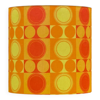 Abat-jour Focale H35 D35 - tissu époque 70