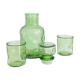 Carafe et 3 verres vintage en verre