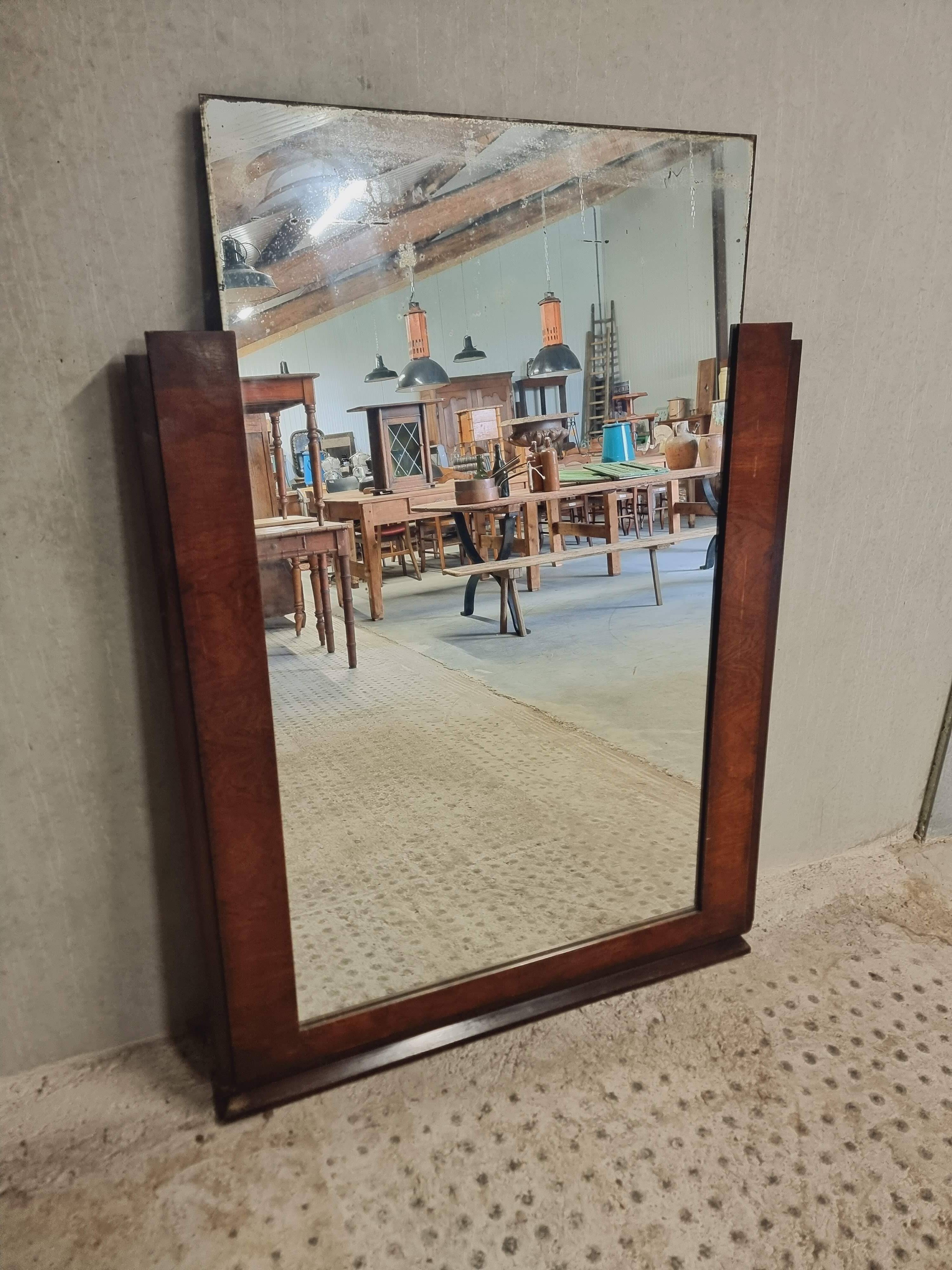 Antique Art Deco mirror 100 x 140 cm 1920