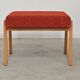 Ton bystrice stool (thonet) wood and orange patterned fabric 1960